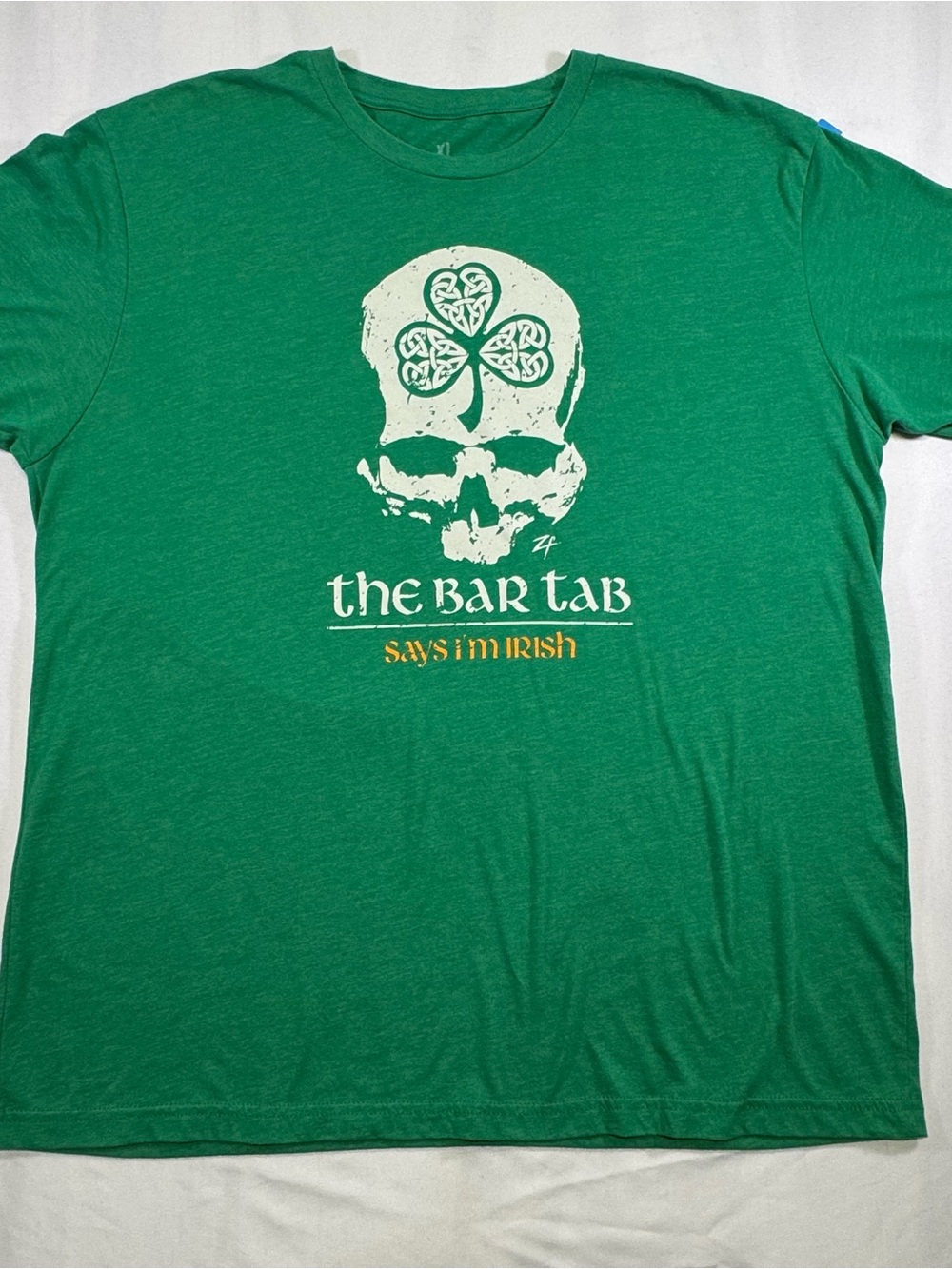 The Bar Tab Men's Green Graphic Short Sleeve Tee